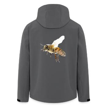Biene - Recycelte Männer Softshell-Jacke von Stanley/Stella - Anthrazit - Hinten - AI Model Male 185 light (185cm)