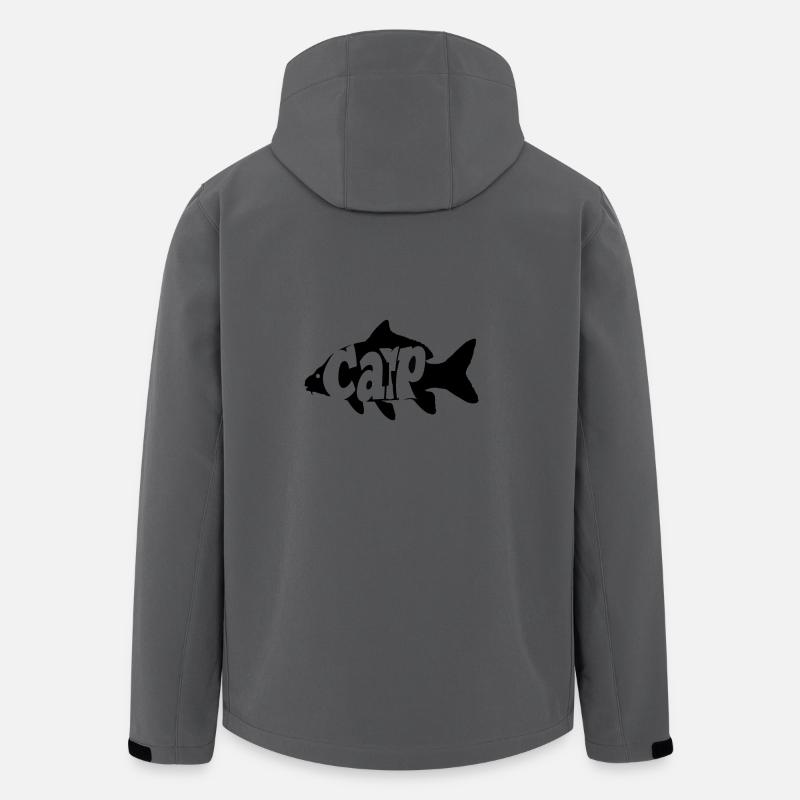 Karpfen Fisch - Recycelte Männer Softshell-Jacke von Stanley/Stella - Anthrazit