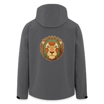 Loewe - König der Tiere - Recycelte Männer Softshell-Jacke von Stanley/Stella - Anthrazit - Hinten - AI Model Male 185 light (185cm)