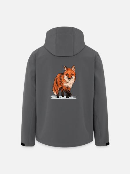 Fuchs in Wildbahn - Recycelte Männer Softshell-Jacke von Stanley/Stella - Anthrazit