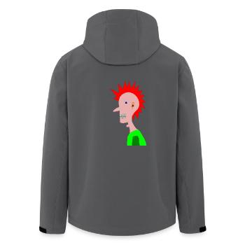 Cooler Punk, Punker - Recycelte Männer Softshell-Jacke von Stanley/Stella - Anthrazit - Hinten - AI Model Male 185 light (185cm)