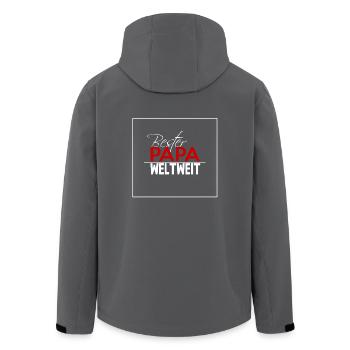 Bester Vater - PAPA Weltweit RED LABELED - Recycelte Männer Softshell-Jacke von Stanley/Stella - Anthrazit - Hinten - AI Model Male 185 light (185cm)