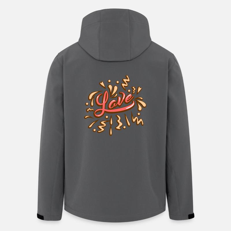 Love Liebe - Recycelte Männer Softshell-Jacke von Stanley/Stella - Anthrazit