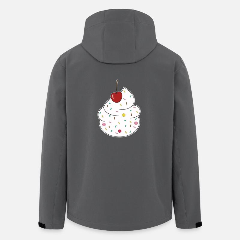 Cerise crème - Veste softshell homme en polyester recyclé Stanley/Stella - charbon