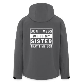Geschwisterliebe Bruder Schwester Familie Geschenk - Recycelte Männer Softshell-Jacke von Stanley/Stella - Anthrazit - Hinten - AI Model Male 185 light (185cm)