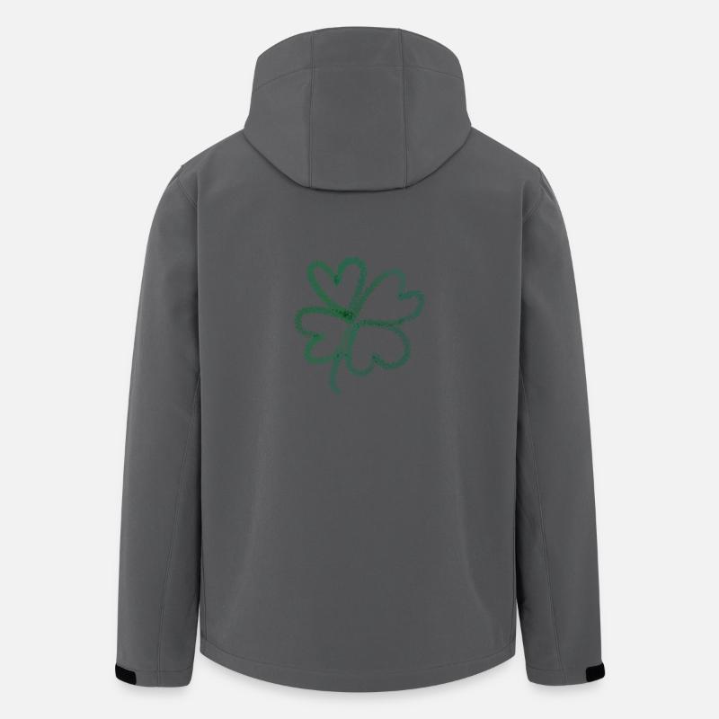 Kleeblatt - Recycelte Männer Softshell-Jacke von Stanley/Stella - Anthrazit