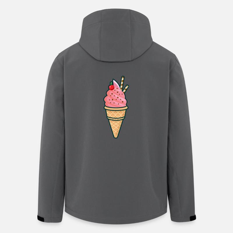 Eiscreme, Eis, Sommer, Sonne - Recycelte Männer Softshell-Jacke von Stanley/Stella - Anthrazit
