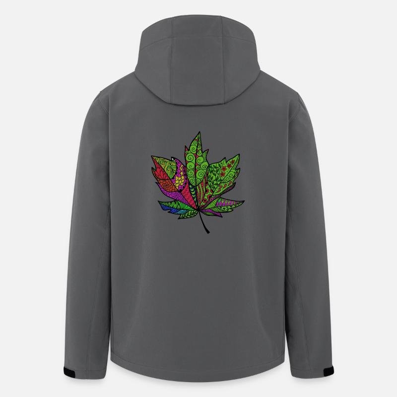 buntes Blatt - Recycelte Männer Softshell-Jacke von Stanley/Stella - Anthrazit