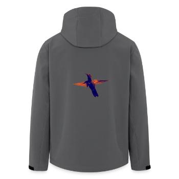 Kolibri exotisch Kunst Vogel Natur fliegen cool - Recycelte Männer Softshell-Jacke von Stanley/Stella - Anthrazit - Hinten - AI Model Male 185 light (185cm)