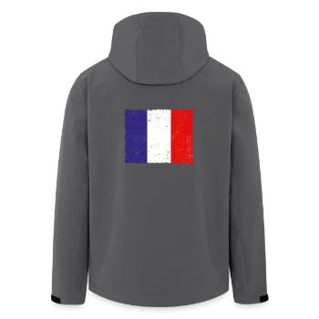 Frankreich - Recycelte Männer Softshell-Jacke von Stanley/Stella - Anthrazit - Hinten - AI Model Male 185 light (185cm)