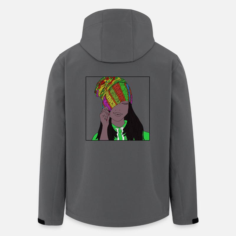 Dame mit Mütze - Recycelte Männer Softshell-Jacke von Stanley/Stella - Anthrazit
