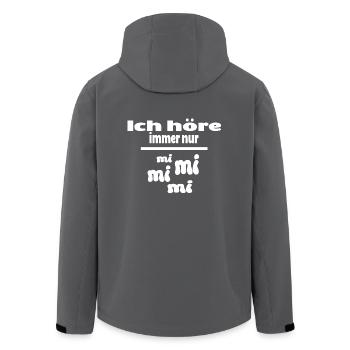 Ich höre immer nur mi mi mi mi Spruch Lustig - Recycelte Männer Softshell-Jacke von Stanley/Stella - Anthrazit - Hinten - AI Model Male 185 light (185cm)