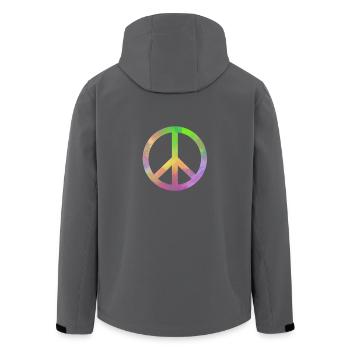 peace peacezeichen Frieden - Recycelte Männer Softshell-Jacke von Stanley/Stella - Anthrazit - Hinten - AI Model Male 185 light (185cm)
