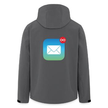 Mail Unendlich Arbeit | Immer genug zu tun - Recycelte Männer Softshell-Jacke von Stanley/Stella - Anthrazit - Hinten - AI Model Male 185 light (185cm)