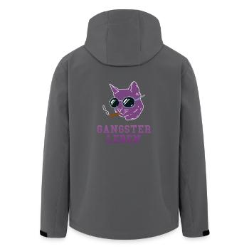 Gangster Cat - Recycelte Männer Softshell-Jacke von Stanley/Stella - Anthrazit - Hinten - AI Model Male 185 light (185cm)