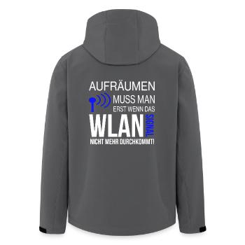 INTERNET GEEK ELTERN KINDER SPRUCH GESCHENK LUSTIG - Recycelte Männer Softshell-Jacke von Stanley/Stella - Anthrazit - Hinten - AI Model Male 185 light (185cm)