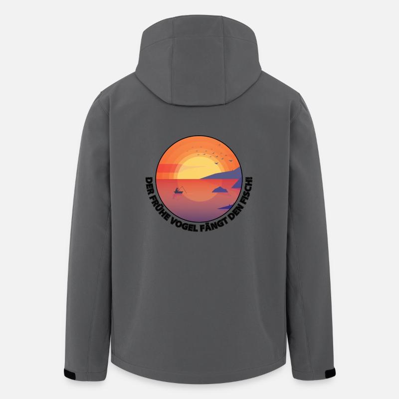 Angelsport,Geschenkidee - Recycelte Männer Softshell-Jacke von Stanley/Stella - Anthrazit