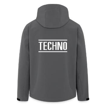 Techno - Recycelte Männer Softshell-Jacke von Stanley/Stella - Anthrazit - Hinten - AI Model Male 185 light (185cm)