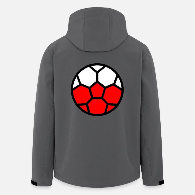  Drapeau Pologne Coupe du monde - Veste softshell homme en polyester recyclé Stanley/Stella - charbon