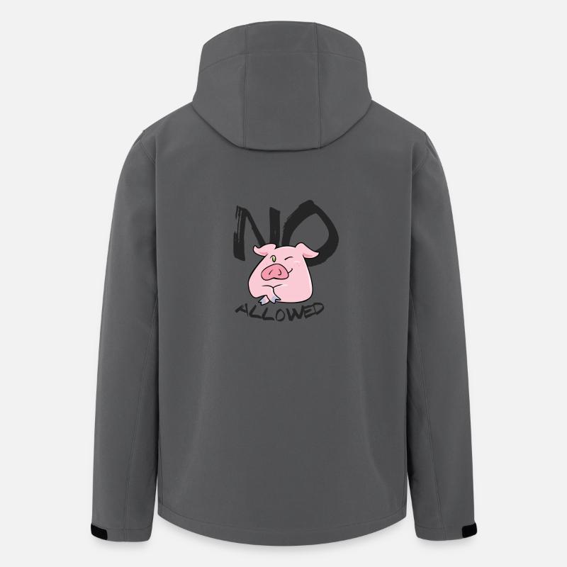 No allowed (Schweinchen) - Recycelte Männer Softshell-Jacke von Stanley/Stella - Anthrazit
