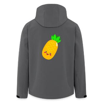 Ananas - Recycelte Männer Softshell-Jacke von Stanley/Stella - Anthrazit - Hinten - AI Model Male 185 light (185cm)