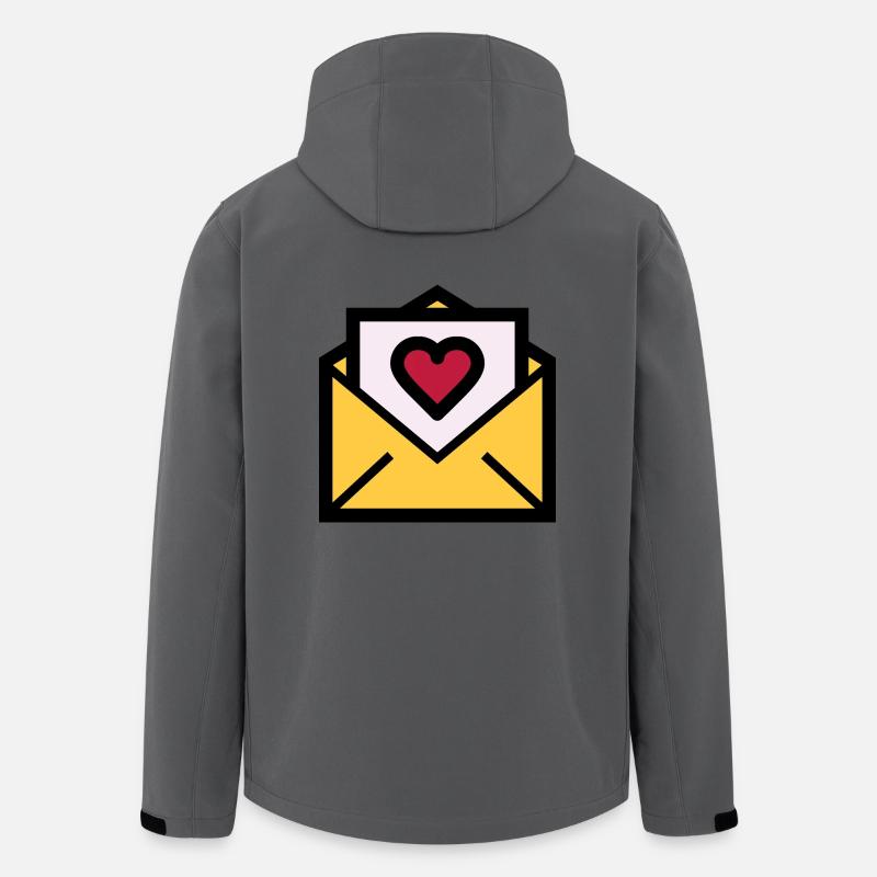 Lettre d'amour pour la Saint Valentin - Veste softshell homme en polyester recyclé Stanley/Stella - charbon