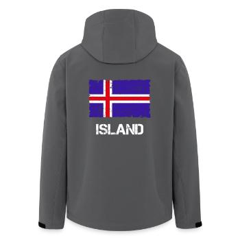 Island - Recycelte Männer Softshell-Jacke von Stanley/Stella - Anthrazit - Hinten - AI Model Male 185 light (185cm)