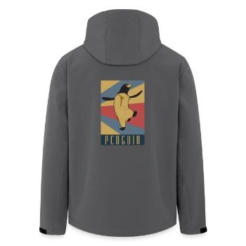 Pinguin Retro Geschenk Idee - Recycelte Männer Softshell-Jacke von Stanley/Stella - Anthrazit - Hinten - AI Model Male 185 light (185cm)