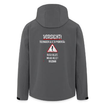 Pubertät Teenager Jugend Kind Jugendliche Geschenk - Recycelte Männer Softshell-Jacke von Stanley/Stella - Anthrazit - Hinten - AI Model Male 185 light (185cm)