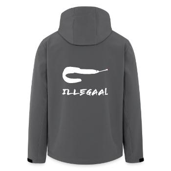 Illegaal Illegal All mit Joint Fisch Geschenke - Recycelte Männer Softshell-Jacke von Stanley/Stella - Anthrazit - Hinten - AI Model Male 185 light (185cm)