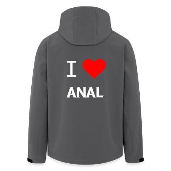 I love Anal Liebe Herz Sexualität Sex Geschenfke - Recycelte Männer Softshell-Jacke von Stanley/Stella - Anthrazit - Hinten - AI Model Male 185 light (185cm)
