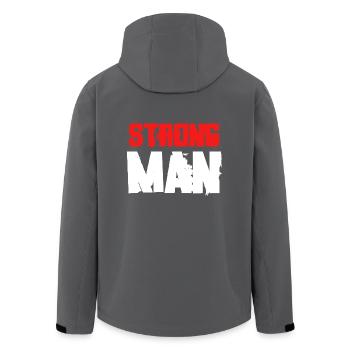 Strong Man Power Lifting Fitness Geschenke - Recycelte Männer Softshell-Jacke von Stanley/Stella - Anthrazit - Hinten - AI Model Male 185 light (185cm)