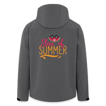 Slice of Summer - Recycelte Männer Softshell-Jacke von Stanley/Stella - Anthrazit - Hinten - AI Model Male 185 light (185cm)