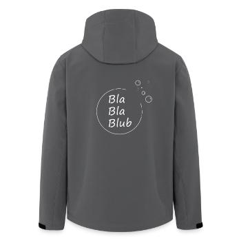 Bla Bla Blub - Recycelte Männer Softshell-Jacke von Stanley/Stella - Anthrazit - Hinten - AI Model Male 185 light (185cm)