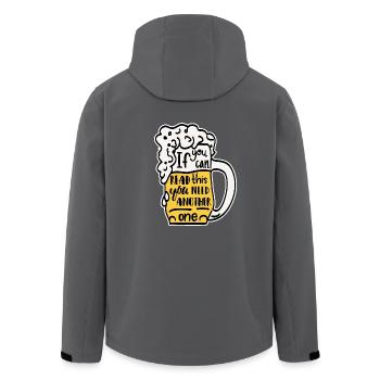 Witziger Biertrinker Bierkrug Geschenk - Recycelte Männer Softshell-Jacke von Stanley/Stella - Anthrazit - Hinten - AI Model Male 185 light (185cm)