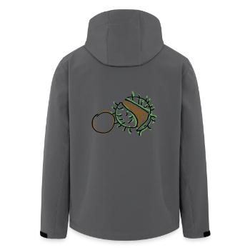 Kastanien - Recycelte Männer Softshell-Jacke von Stanley/Stella - Anthrazit - Hinten - AI Model Male 185 light (185cm)