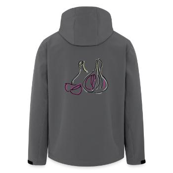 Knoblauch - Recycelte Männer Softshell-Jacke von Stanley/Stella - Anthrazit - Hinten - AI Model Male 185 light (185cm)