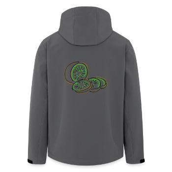 Kiwi - Recycelte Männer Softshell-Jacke von Stanley/Stella - Anthrazit - Hinten - AI Model Male 185 light (185cm)
