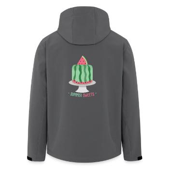 Melone - Recycelte Männer Softshell-Jacke von Stanley/Stella - Anthrazit - Hinten - AI Model Male 185 light (185cm)