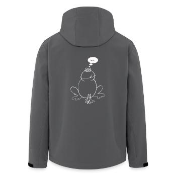 Frosch Froschkönig - Recycelte Männer Softshell-Jacke von Stanley/Stella - Anthrazit - Hinten - AI Model Male 185 light (185cm)