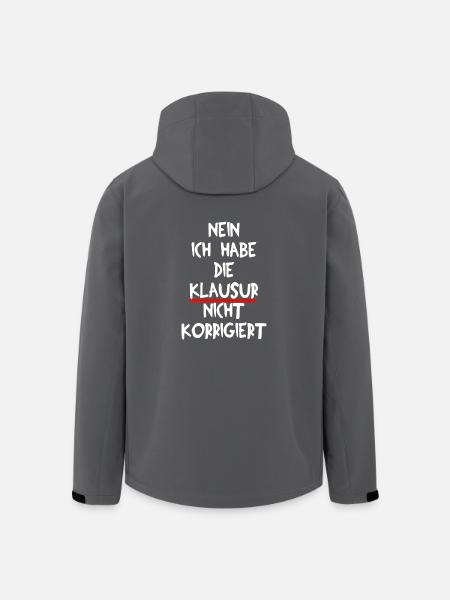 LEHRER KLAUSUR EXAM ABITUR SCHULE UNTERRICHT FUN - Recycelte Männer Softshell-Jacke von Stanley/Stella - Anthrazit