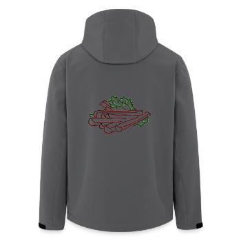 Rhabarber - Recycelte Männer Softshell-Jacke von Stanley/Stella - Anthrazit - Hinten - AI Model Male 185 light (185cm)