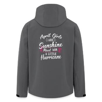 April Girls are sunshine mixed with a little hurri - Recycelte Männer Softshell-Jacke von Stanley/Stella - Anthrazit - Hinten - AI Model Male 185 light (185cm)
