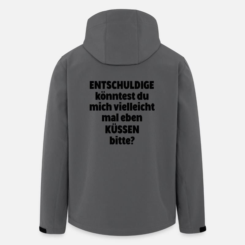 Küssen - Recycelte Männer Softshell-Jacke von Stanley/Stella - Anthrazit