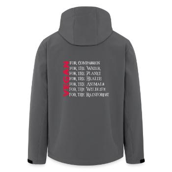 Vegan für - Recycelte Männer Softshell-Jacke von Stanley/Stella - Anthrazit - Hinten - AI Model Male 185 light (185cm)
