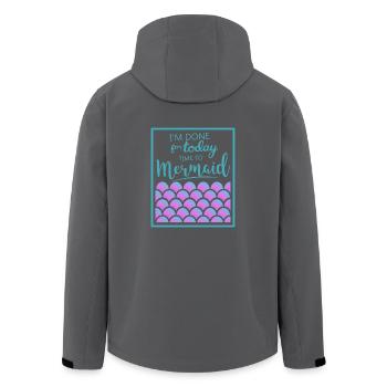 Meerjungfrau Einhorn Geschenk Nixe Spruch Meer See - Recycelte Männer Softshell-Jacke von Stanley/Stella - Anthrazit - Hinten - AI Model Male 185 light (185cm)