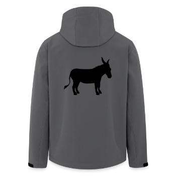 donkey horse pony small packelsel long ears farm - Men’s Recycled Softshell Jacket by Stanley/Stella - anthracite - Back - AI Model Male 185 light (185cm)