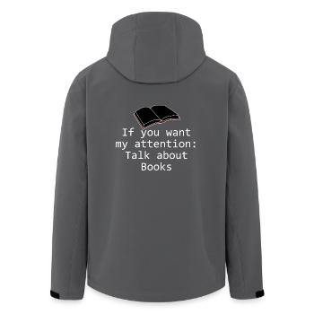 Bücher - Recycelte Männer Softshell-Jacke von Stanley/Stella - Anthrazit - Hinten - AI Model Male 185 light (185cm)