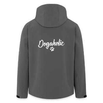 Hund Hunde Sprüche - Recycelte Männer Softshell-Jacke von Stanley/Stella - Anthrazit - Hinten - AI Model Male 185 light (185cm)