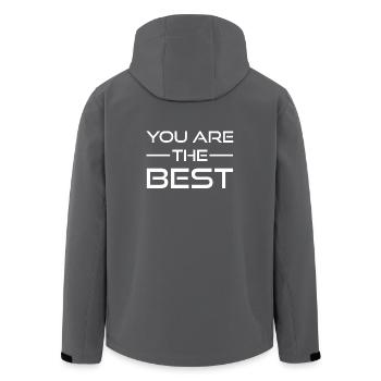Bester - Recycelte Männer Softshell-Jacke von Stanley/Stella - Anthrazit - Hinten - AI Model Male 185 light (185cm)